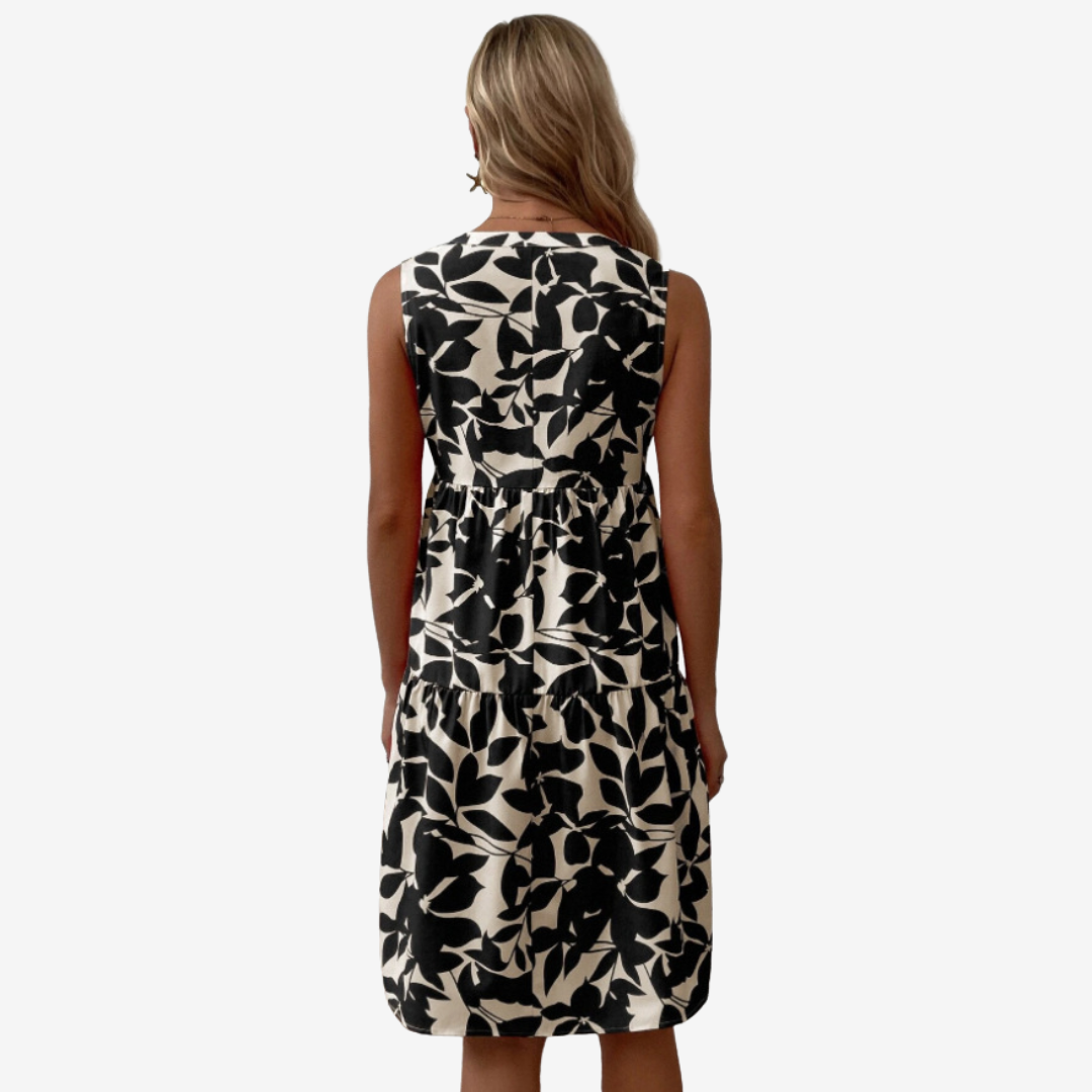 Séraphine™ Midi with Leafy Patterns