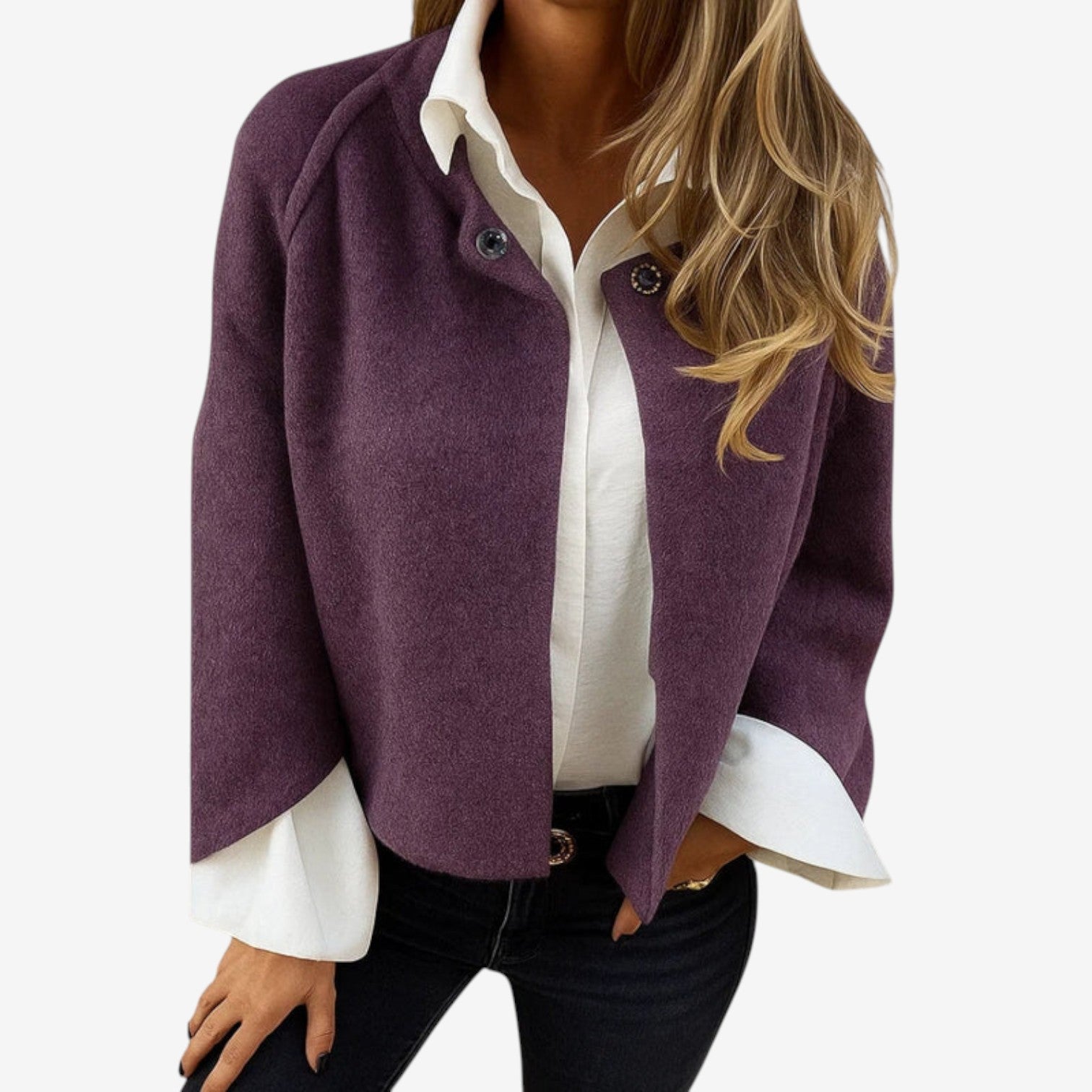 Hélène™ Mixed Fabric Jacket