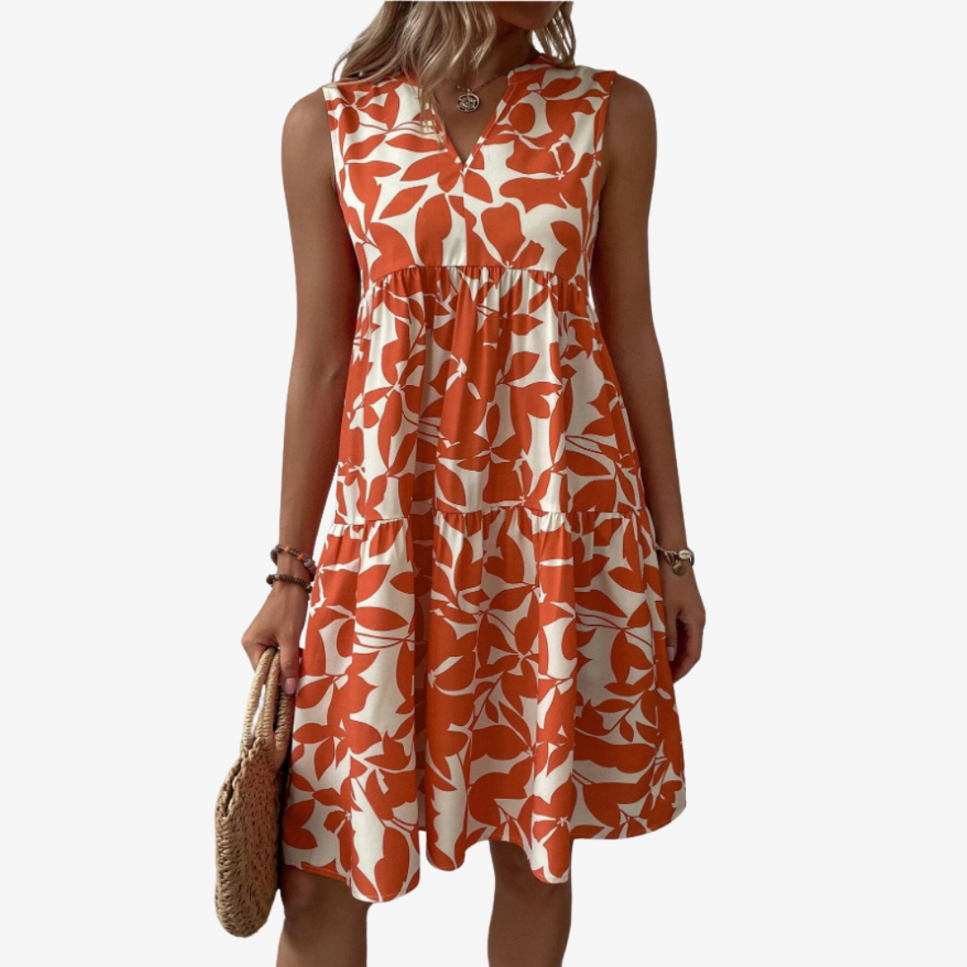 Séraphine™ Midi with Leafy Patterns