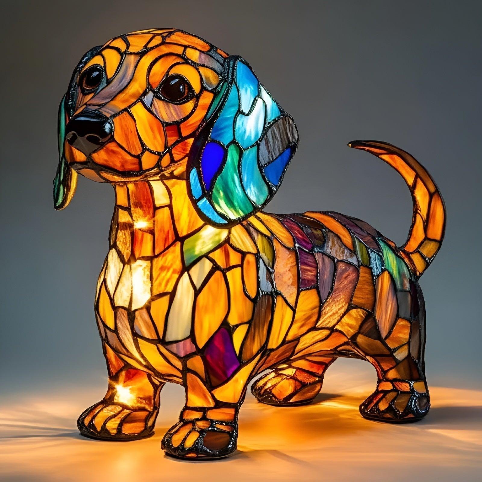 Gaston - Lampe En Verre Multicolore