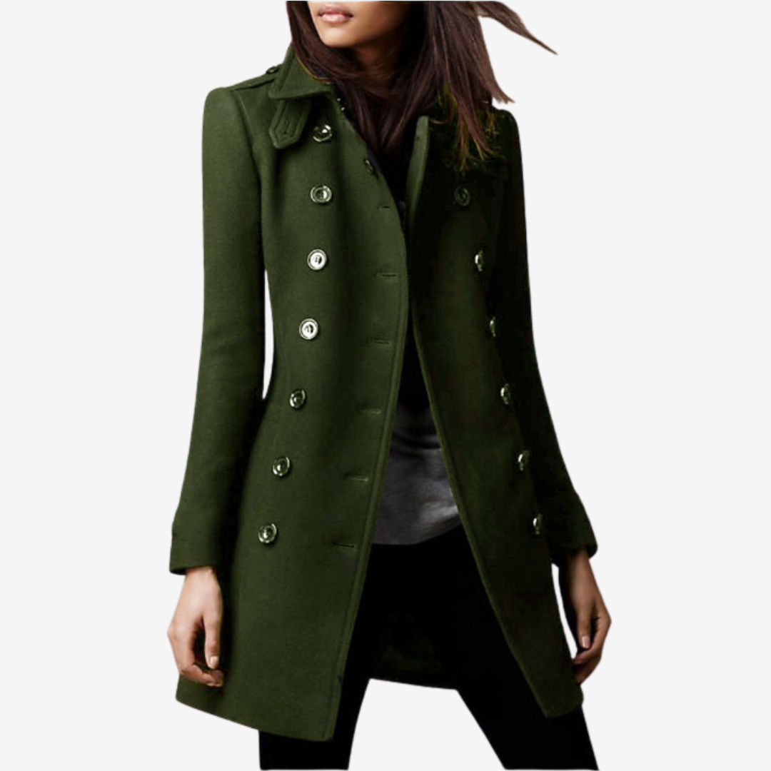 Rosellea™ Elegant Button-Down Coat