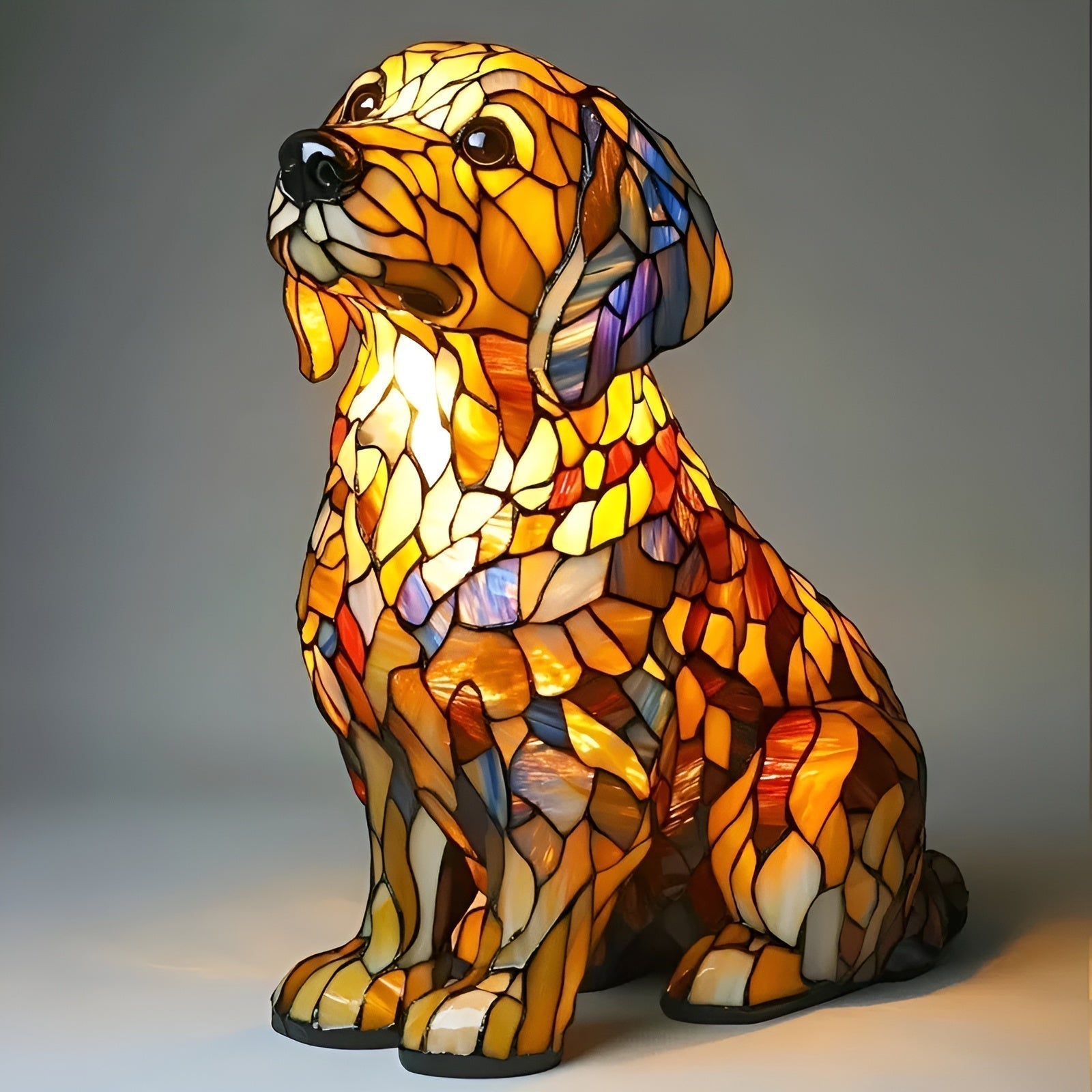 Médor - Lampe En Verre Multicolore