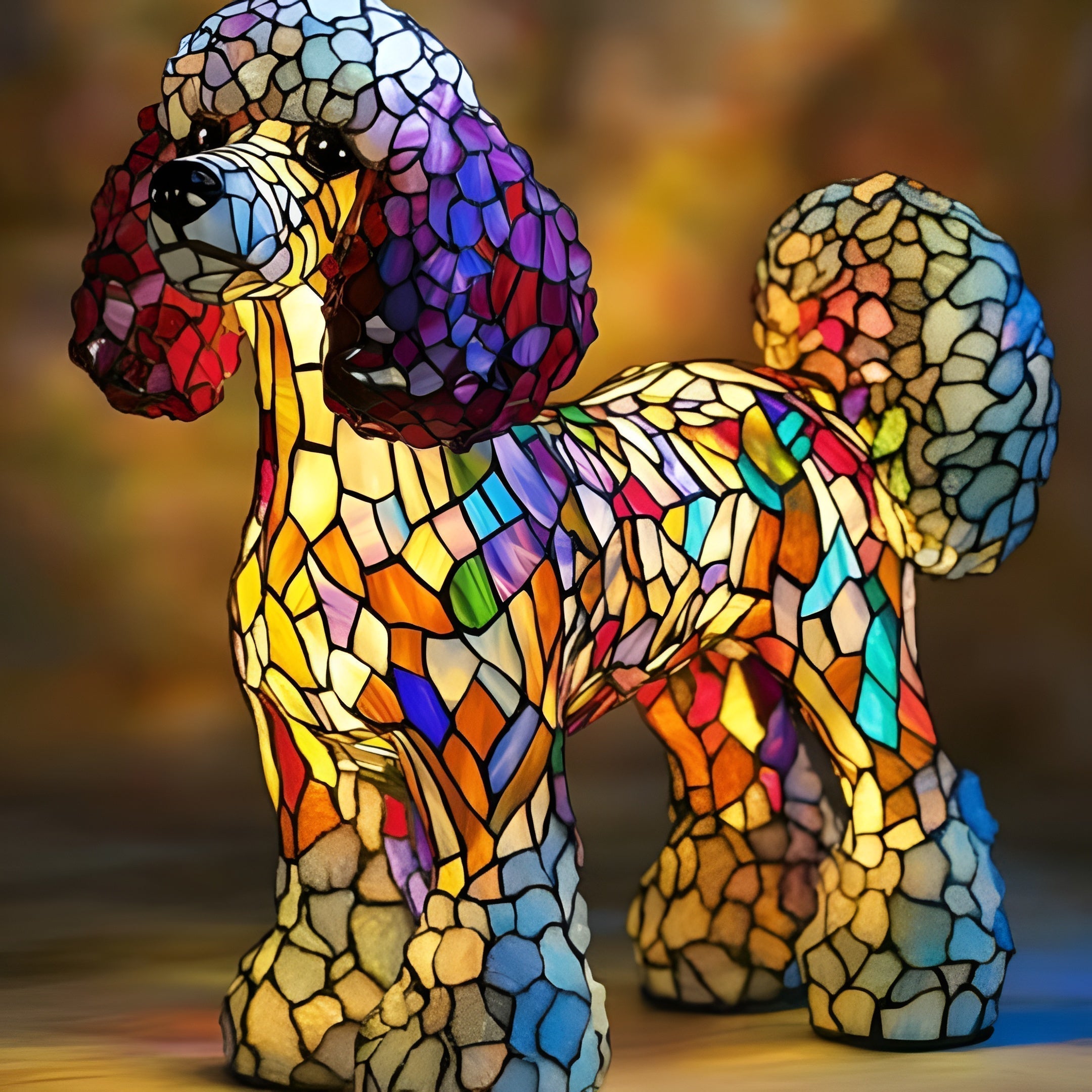 Kristel - Lampe En Verre Multicolore