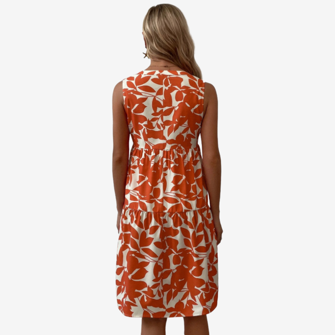 Séraphine™ Midi with Leafy Patterns
