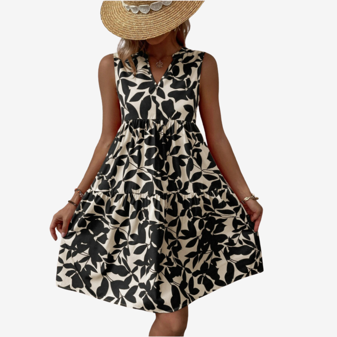 Séraphine™ Midi with Leafy Patterns
