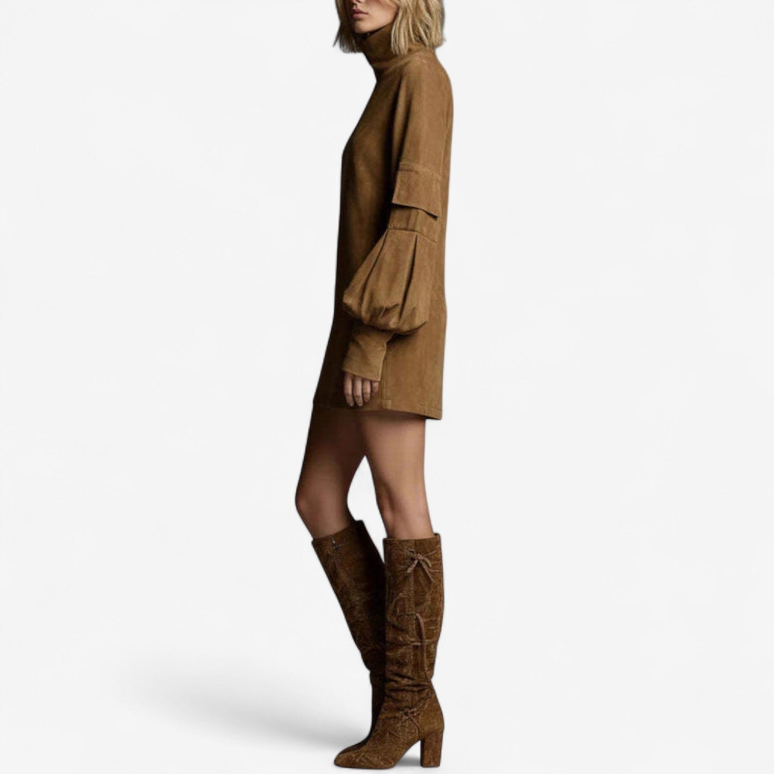 Tania™ Mini Dress with High Neck
