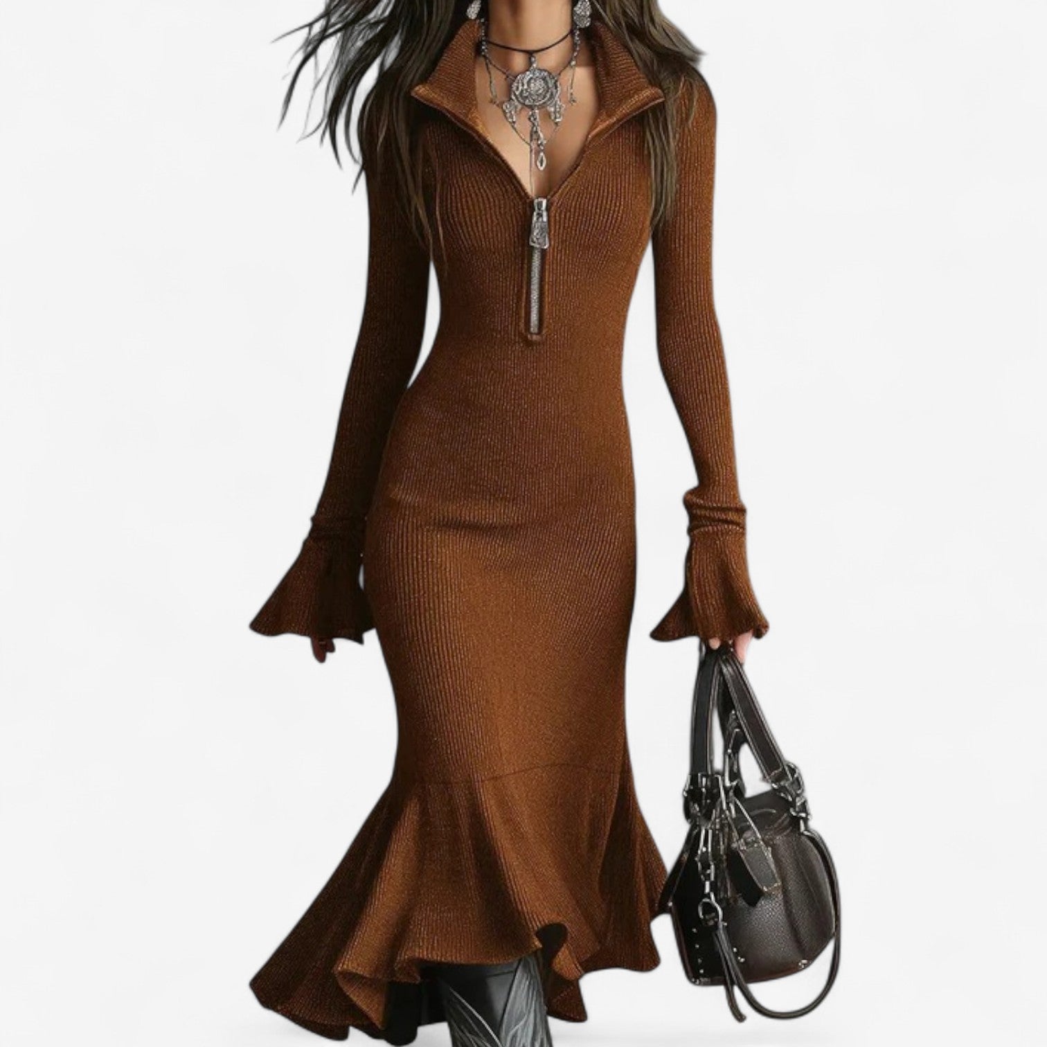 Maud™ Zip-Neck Dress