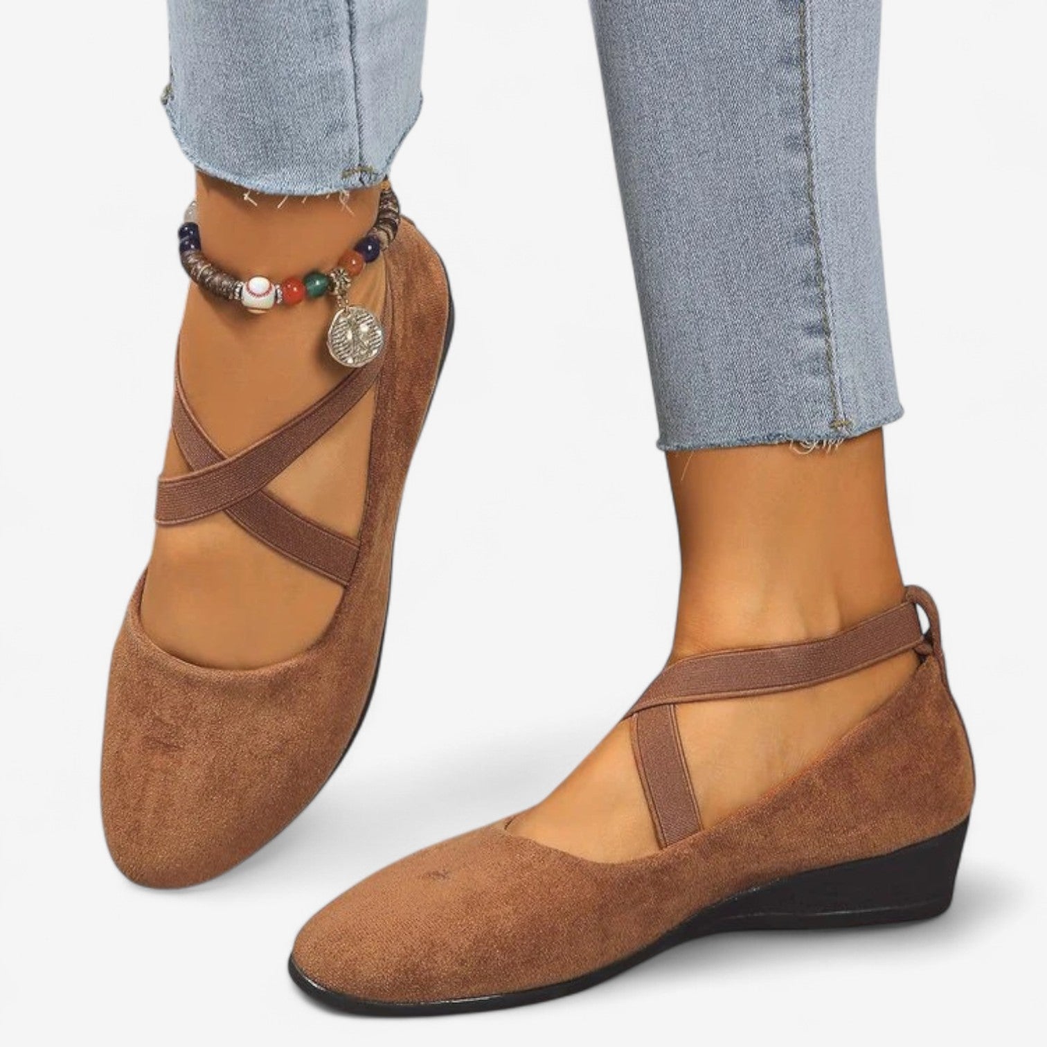 Reynie™ Crossed Ballerina Flats