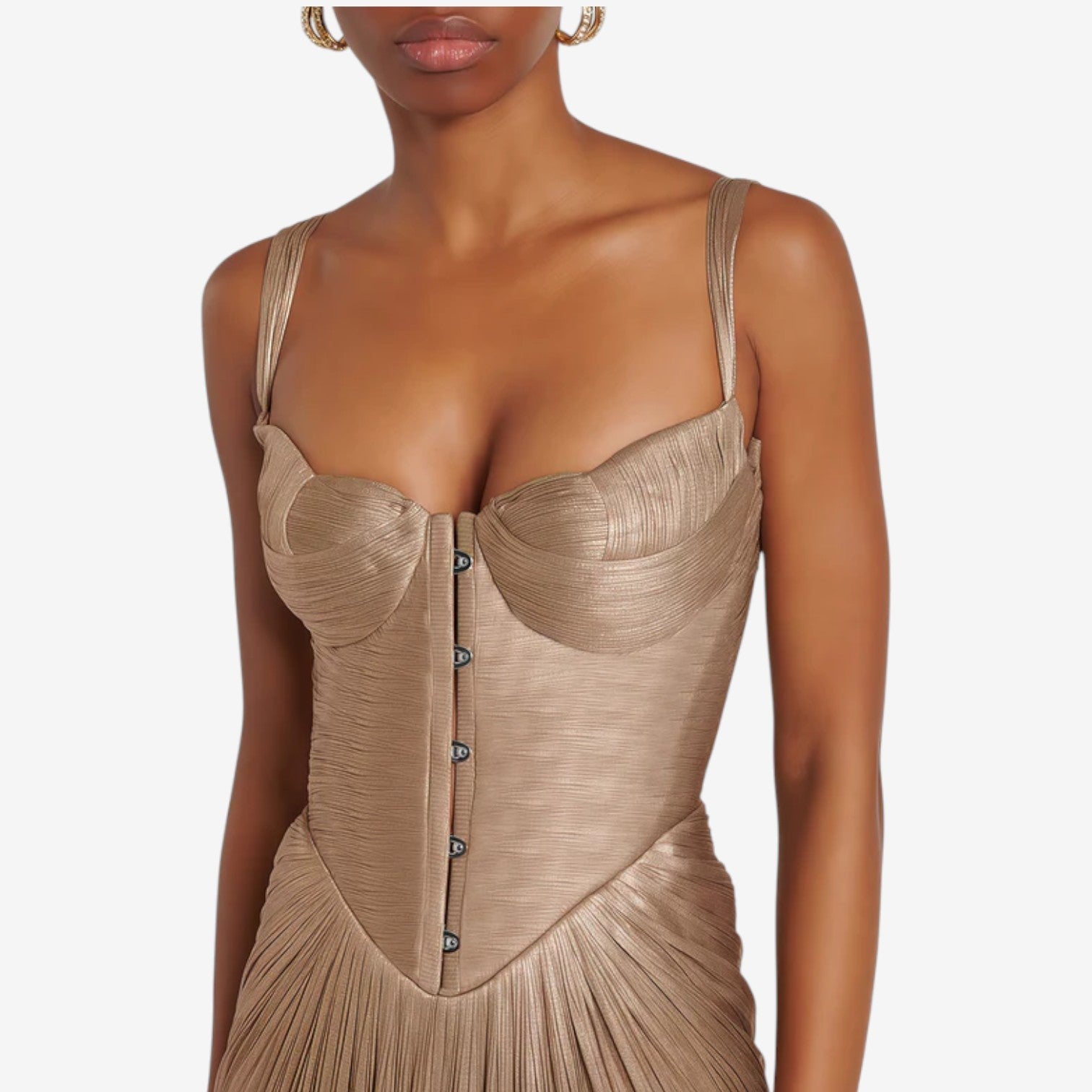 Aliona™ Long Pleated Dress