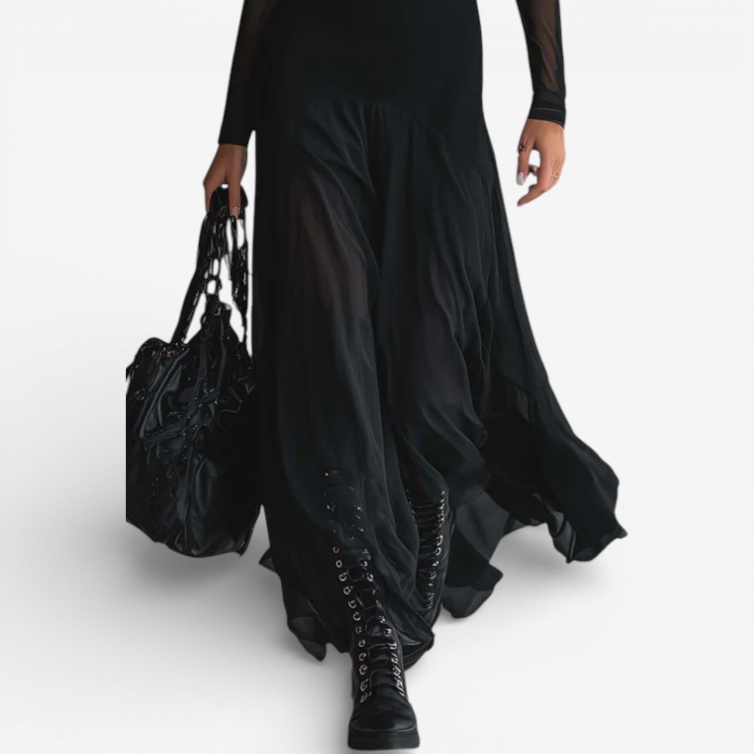 Marwin™ Black Sheer Dress