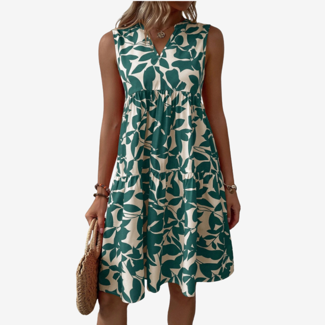 Séraphine™ Midi with Leafy Patterns