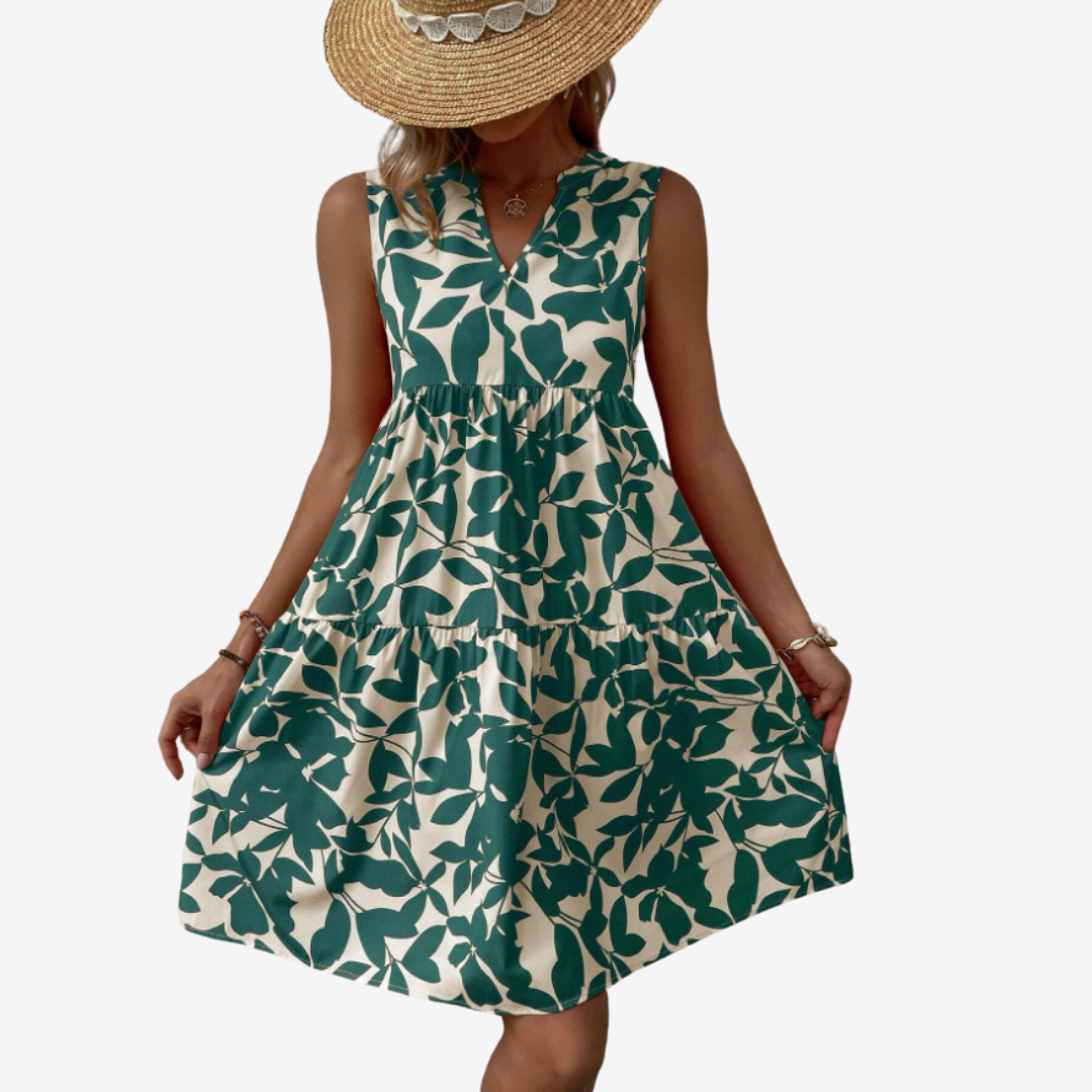 Séraphine™ Midi with Leafy Patterns