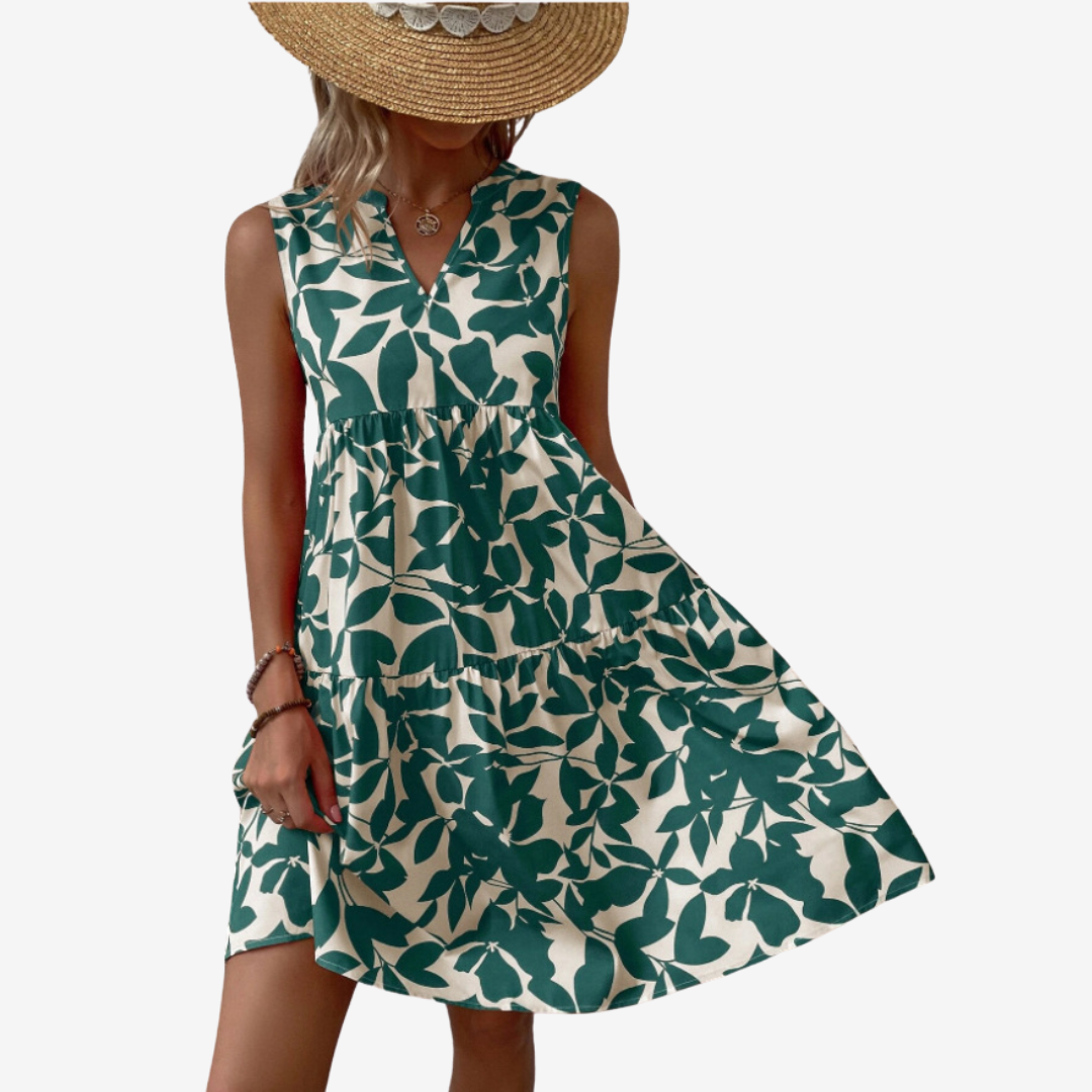 Séraphine™ Midi with Leafy Patterns