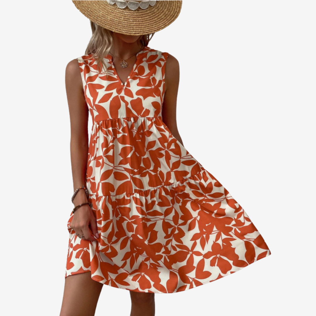 Séraphine™ Midi with Leafy Patterns