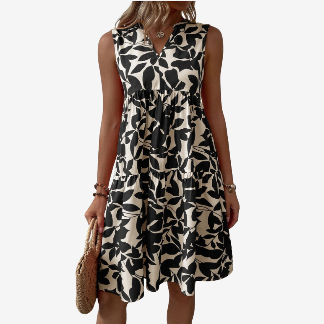 Séraphine™ Midi with Leafy Patterns