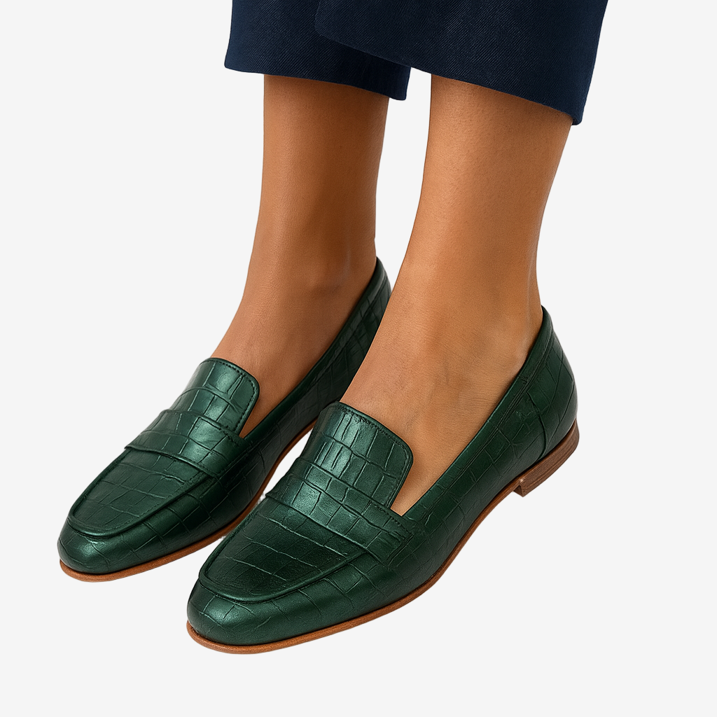 Ginevra™ Elegant Green Loafers