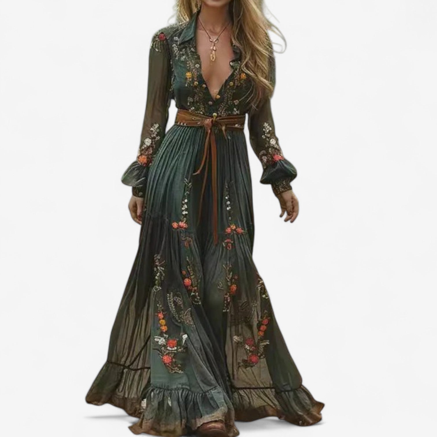 Rachel™ Embroidered Maxi Dress