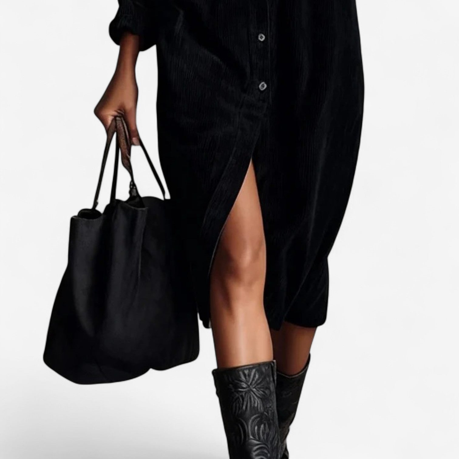 Anastacia™ Wide-legged midi corduroy dress