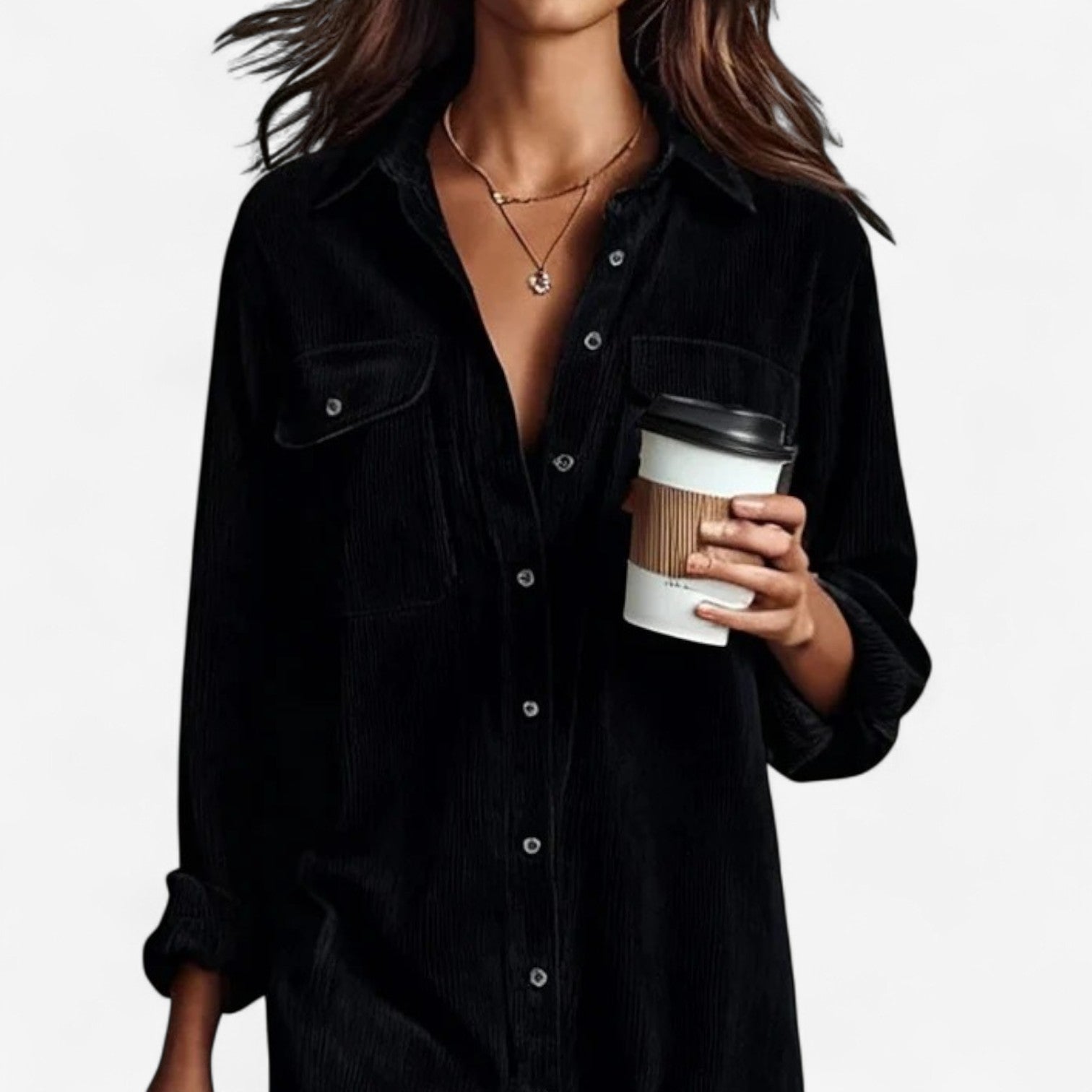 Anastacia™ Wide-legged midi corduroy dress