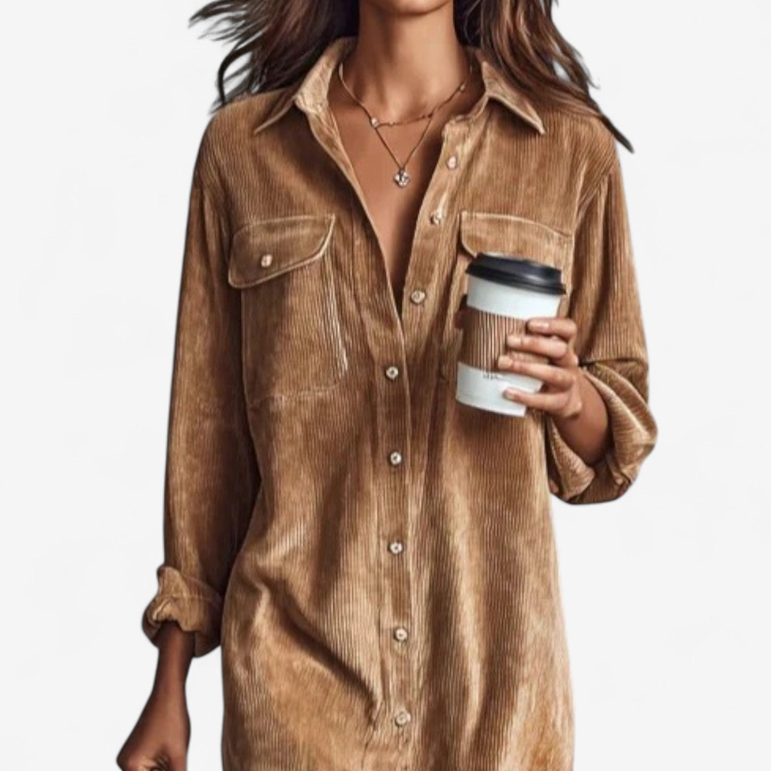 Anastacia™ Wide-legged midi corduroy dress