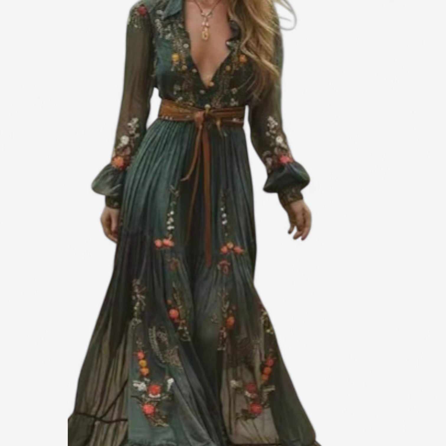 Rachel™ Embroidered Maxi Dress