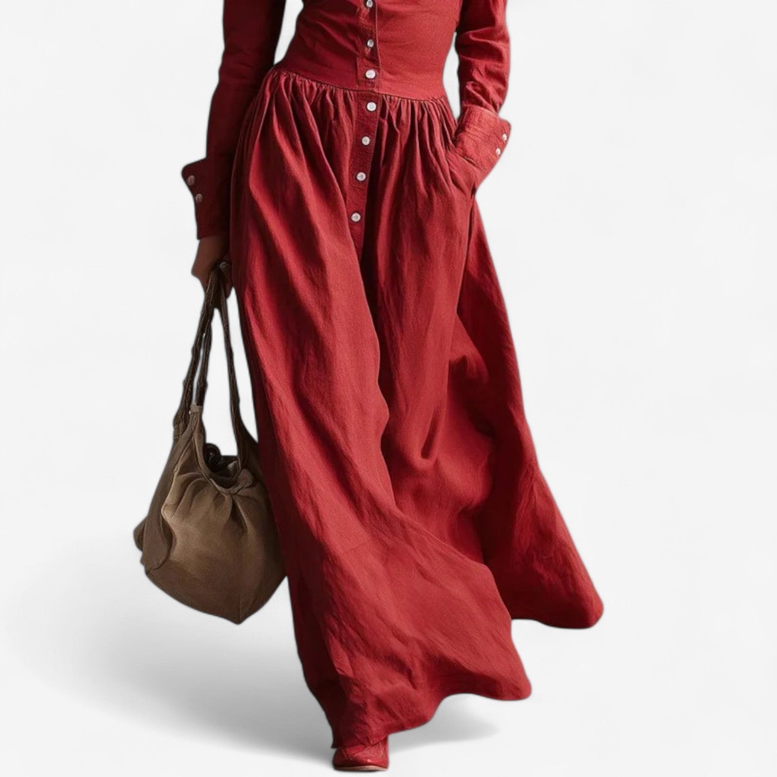 Janine™ Elegant Button-Down Dress