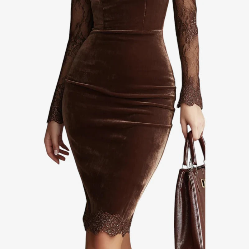 Scaroni™ Velvet midi dress
