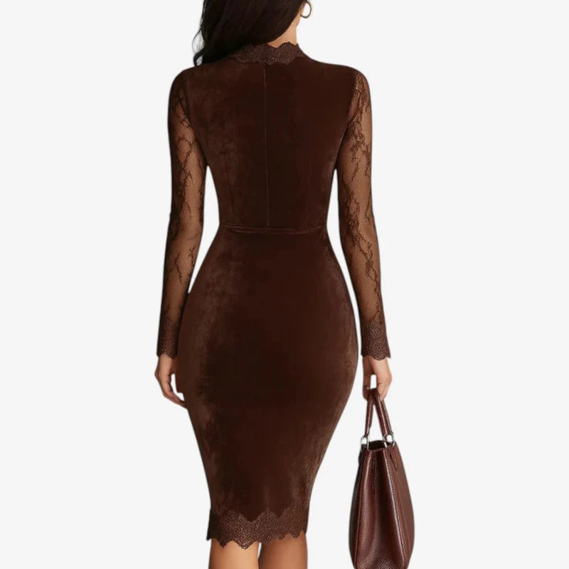 Scaroni™ Velvet midi dress